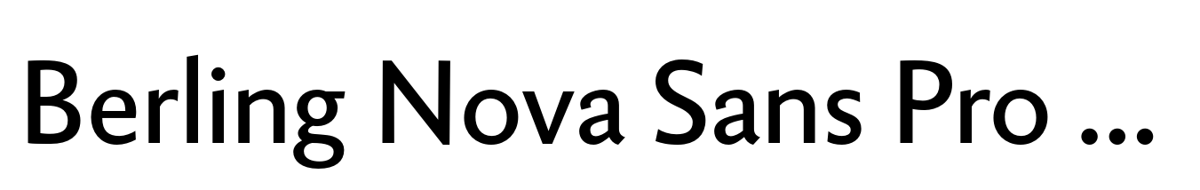 Berling Nova Sans Pro Regular